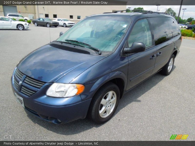 Marine Blue Pearl / Medium Slate Gray 2007 Dodge Grand Caravan SXT