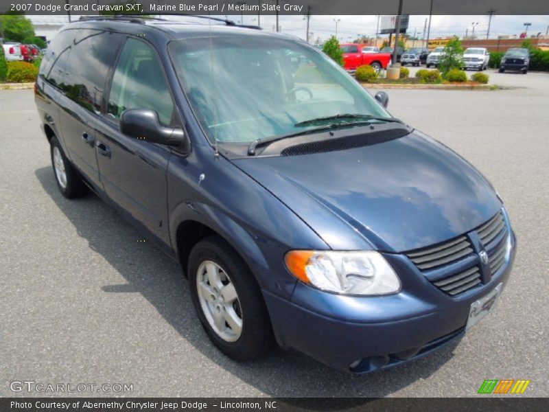Marine Blue Pearl / Medium Slate Gray 2007 Dodge Grand Caravan SXT