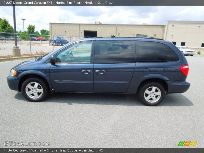 Marine Blue Pearl / Medium Slate Gray 2007 Dodge Grand Caravan SXT