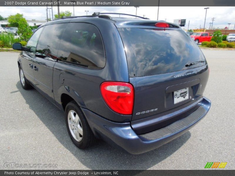Marine Blue Pearl / Medium Slate Gray 2007 Dodge Grand Caravan SXT