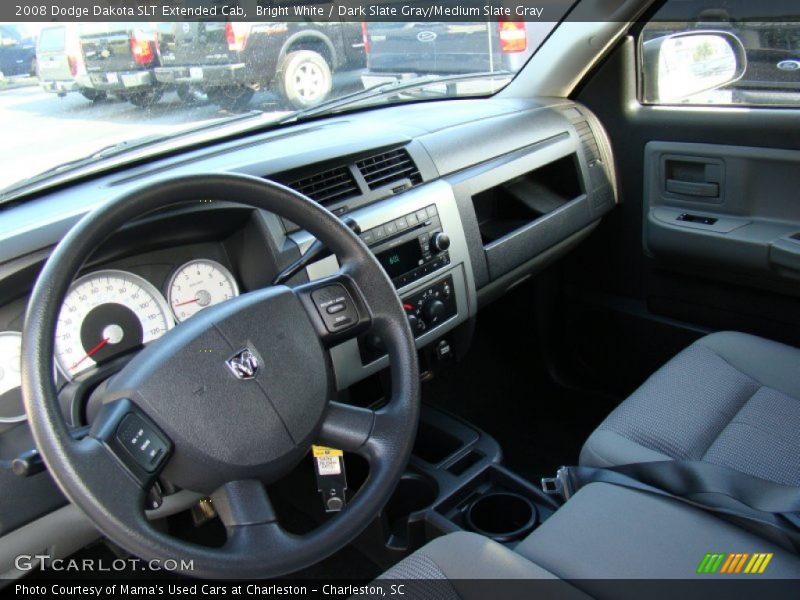 Bright White / Dark Slate Gray/Medium Slate Gray 2008 Dodge Dakota SLT Extended Cab
