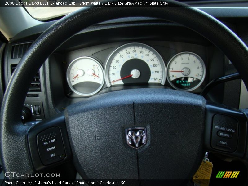 Bright White / Dark Slate Gray/Medium Slate Gray 2008 Dodge Dakota SLT Extended Cab