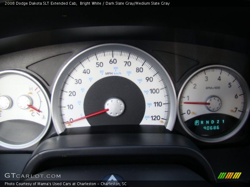 Bright White / Dark Slate Gray/Medium Slate Gray 2008 Dodge Dakota SLT Extended Cab