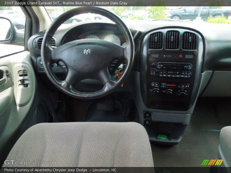 Marine Blue Pearl / Medium Slate Gray 2007 Dodge Grand Caravan SXT