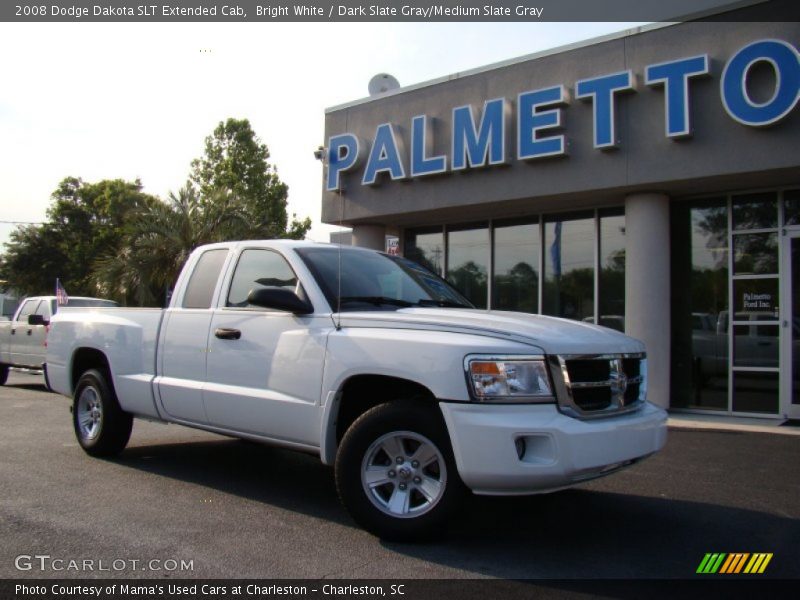 Bright White / Dark Slate Gray/Medium Slate Gray 2008 Dodge Dakota SLT Extended Cab