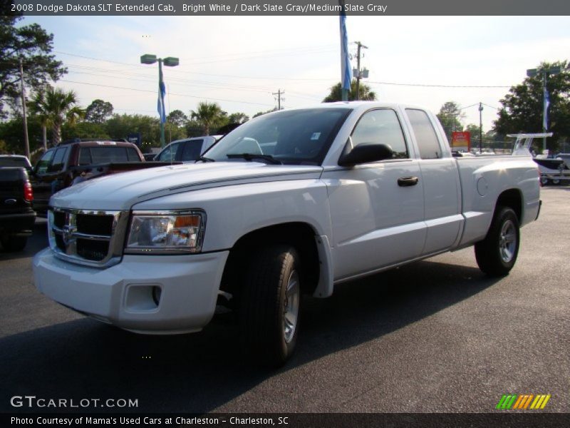 Bright White / Dark Slate Gray/Medium Slate Gray 2008 Dodge Dakota SLT Extended Cab