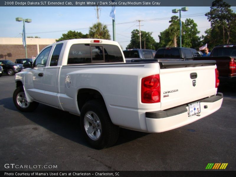 Bright White / Dark Slate Gray/Medium Slate Gray 2008 Dodge Dakota SLT Extended Cab