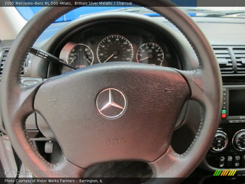 Brilliant Silver Metallic / Charcoal 2005 Mercedes-Benz ML 500 4Matic
