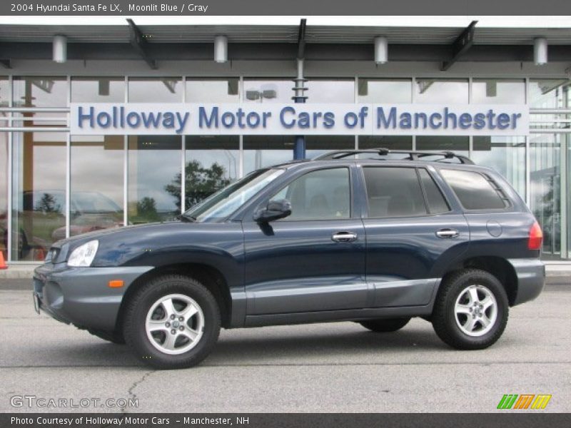 Moonlit Blue / Gray 2004 Hyundai Santa Fe LX