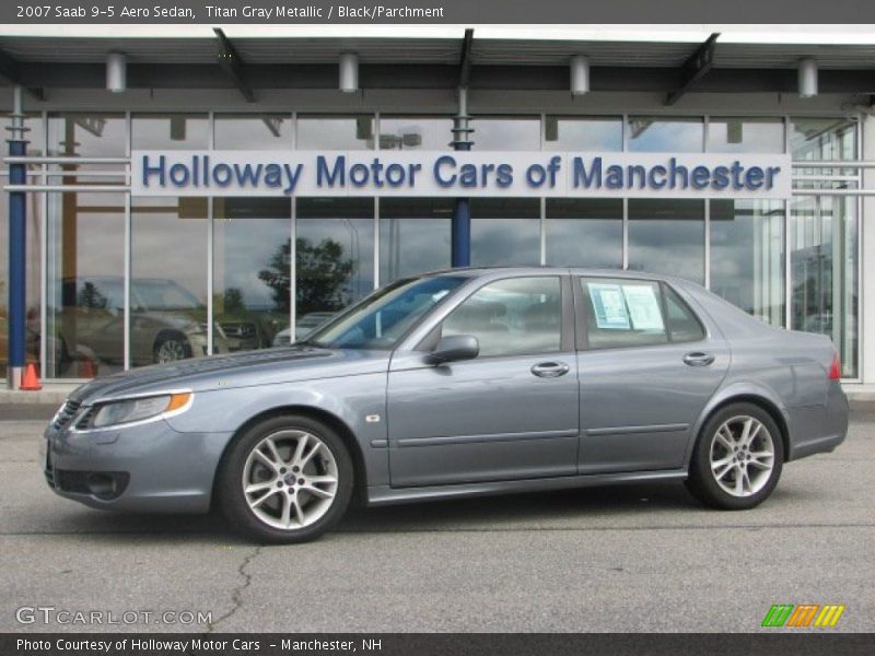 Titan Gray Metallic / Black/Parchment 2007 Saab 9-5 Aero Sedan