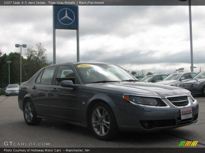 Titan Gray Metallic / Black/Parchment 2007 Saab 9-5 Aero Sedan