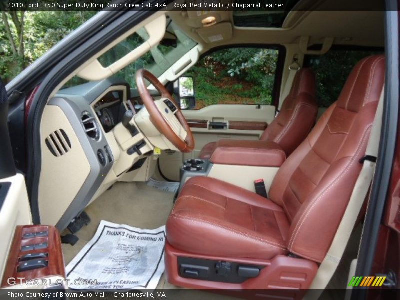 Royal Red Metallic / Chaparral Leather 2010 Ford F350 Super Duty King Ranch Crew Cab 4x4