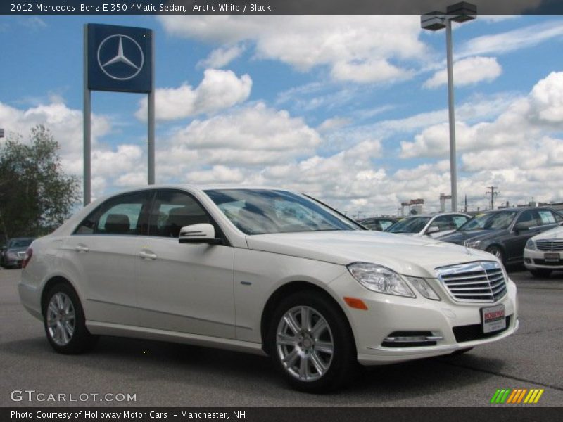 Arctic White / Black 2012 Mercedes-Benz E 350 4Matic Sedan