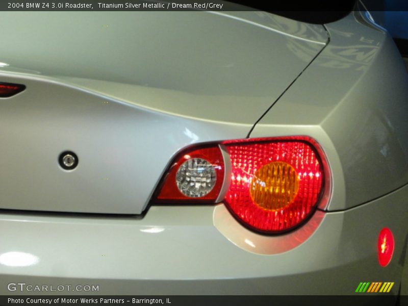Titanium Silver Metallic / Dream Red/Grey 2004 BMW Z4 3.0i Roadster