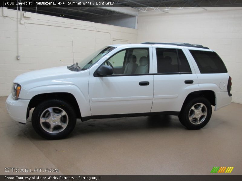 Summit White / Light Gray 2008 Chevrolet TrailBlazer LS 4x4