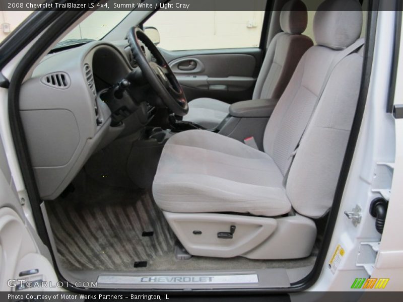Summit White / Light Gray 2008 Chevrolet TrailBlazer LS 4x4