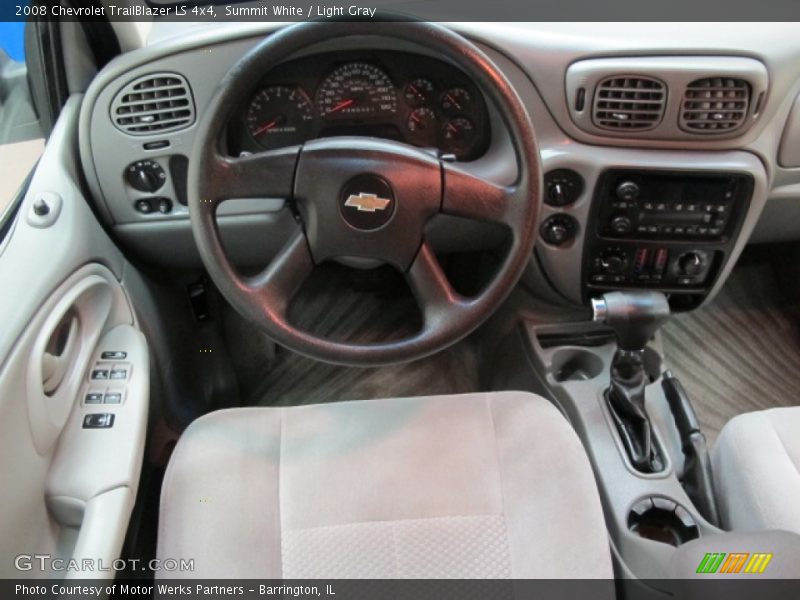 Summit White / Light Gray 2008 Chevrolet TrailBlazer LS 4x4