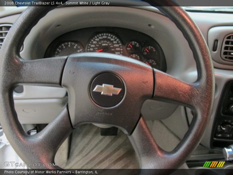 Summit White / Light Gray 2008 Chevrolet TrailBlazer LS 4x4