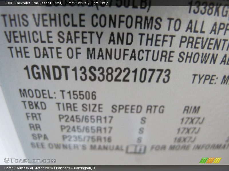 Summit White / Light Gray 2008 Chevrolet TrailBlazer LS 4x4