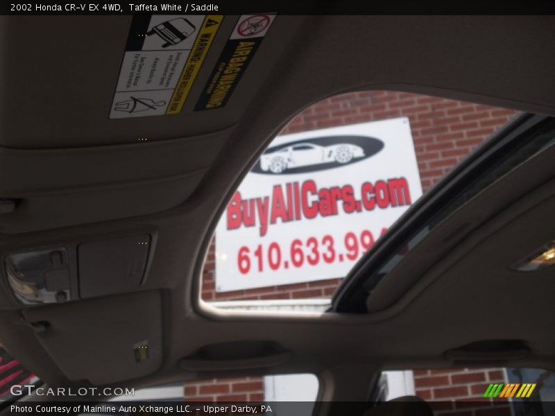 Taffeta White / Saddle 2002 Honda CR-V EX 4WD