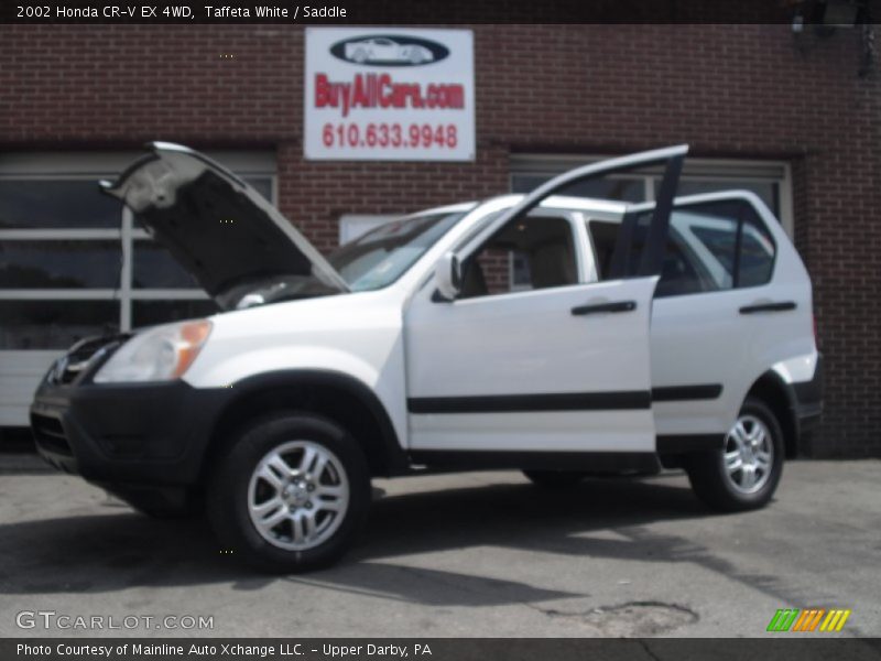 Taffeta White / Saddle 2002 Honda CR-V EX 4WD