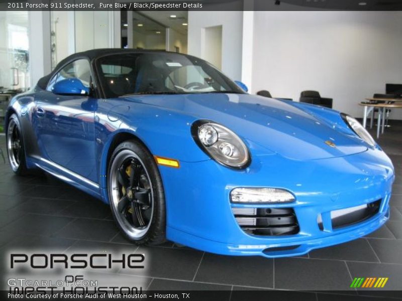 Pure Blue / Black/Speedster Details 2011 Porsche 911 Speedster