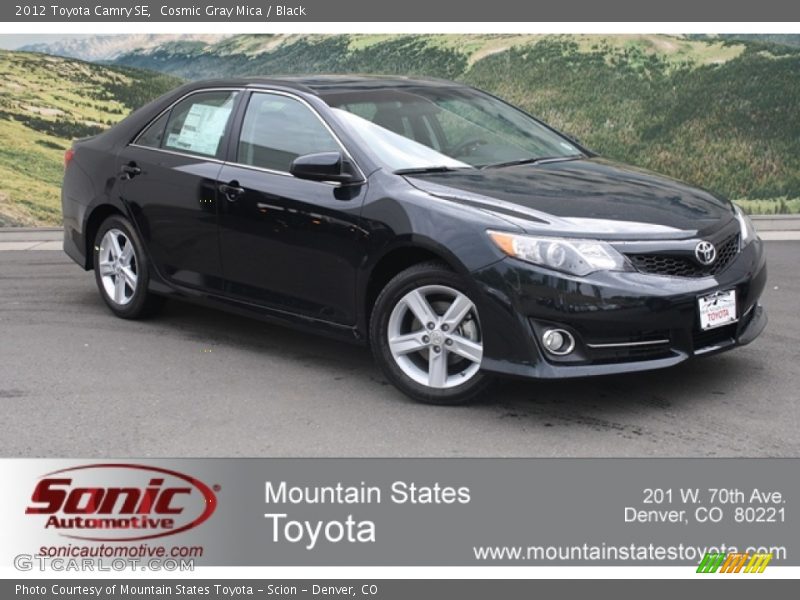 Cosmic Gray Mica / Black 2012 Toyota Camry SE