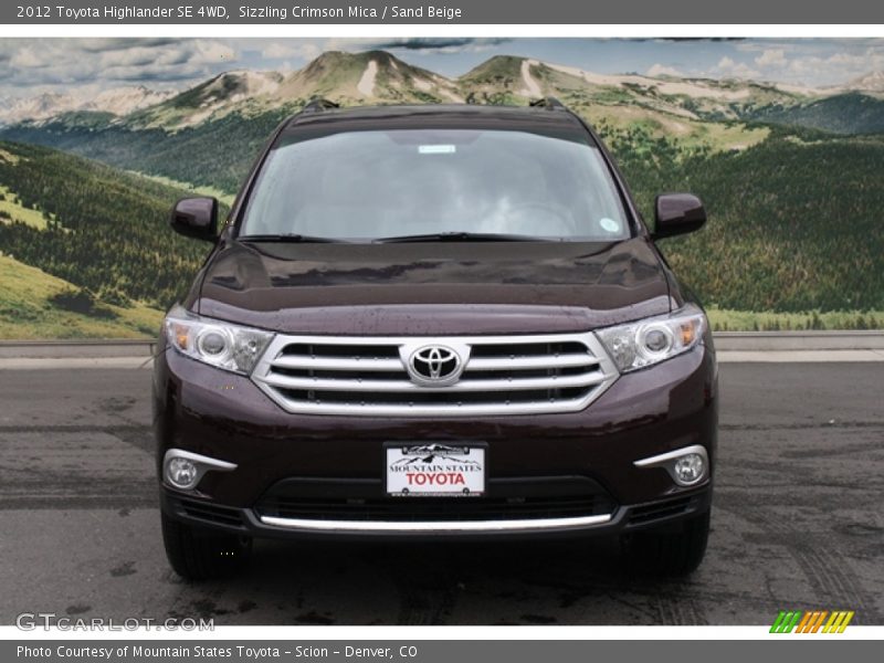 Sizzling Crimson Mica / Sand Beige 2012 Toyota Highlander SE 4WD