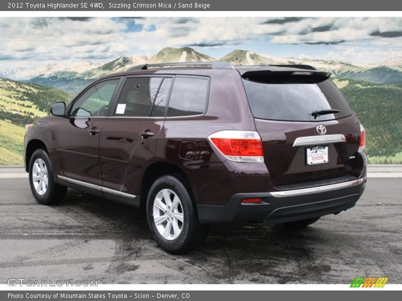 Sizzling Crimson Mica / Sand Beige 2012 Toyota Highlander SE 4WD