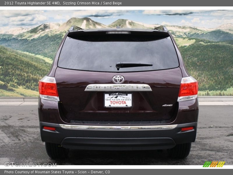 Sizzling Crimson Mica / Sand Beige 2012 Toyota Highlander SE 4WD