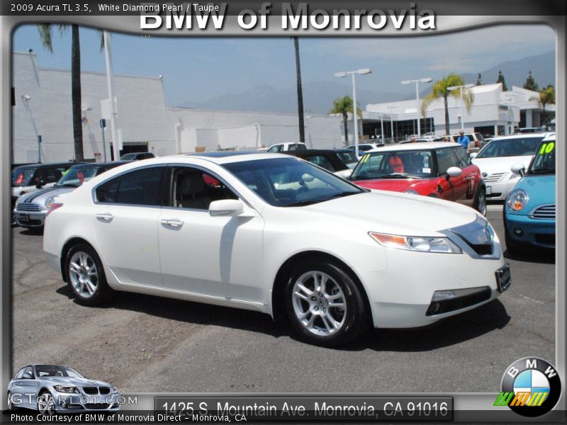 White Diamond Pearl / Taupe 2009 Acura TL 3.5