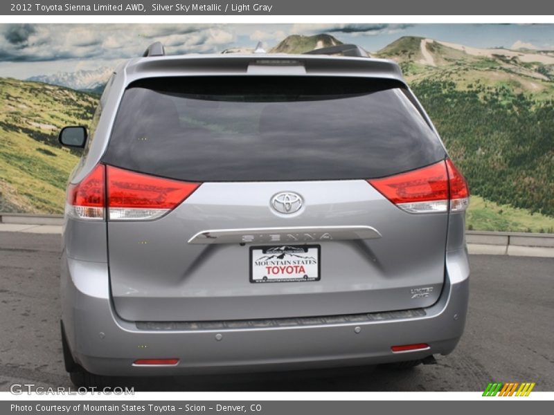 Silver Sky Metallic / Light Gray 2012 Toyota Sienna Limited AWD