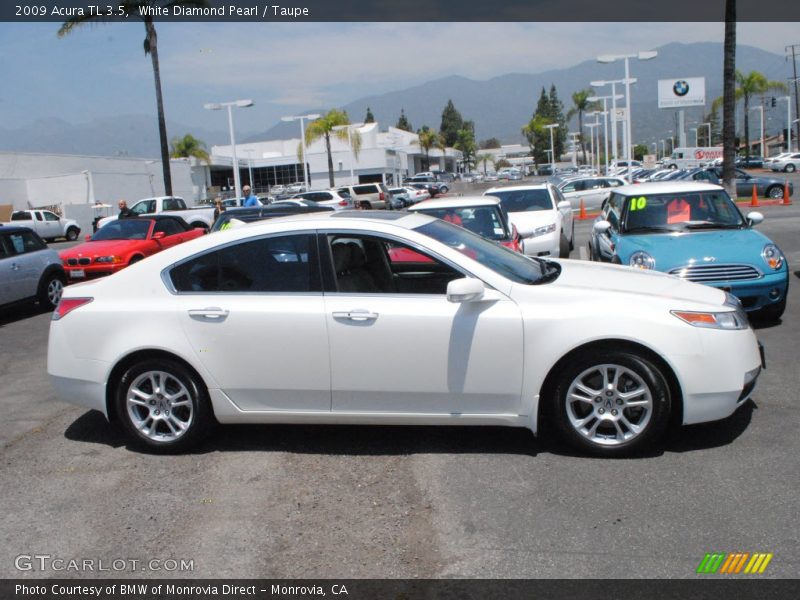 White Diamond Pearl / Taupe 2009 Acura TL 3.5