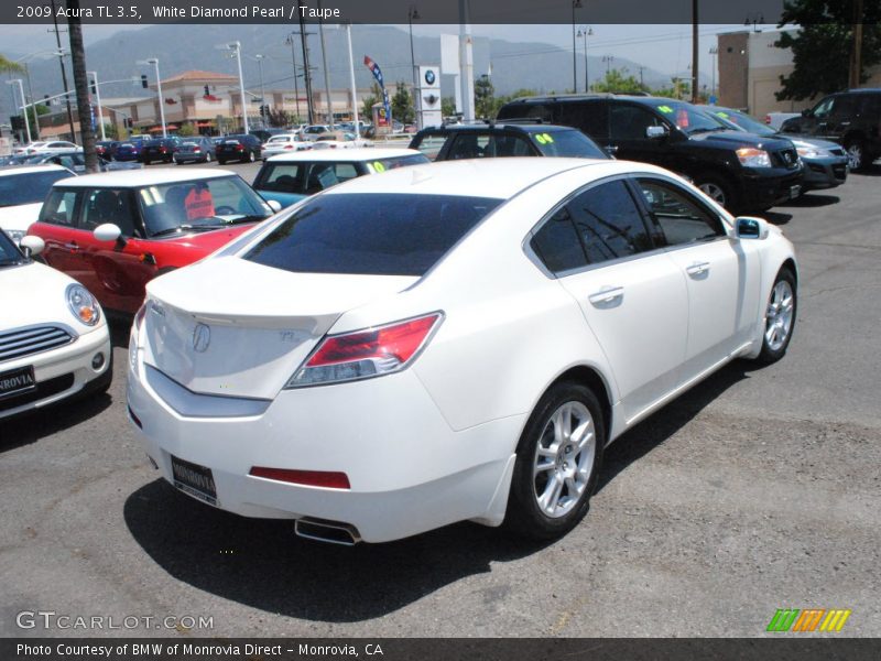 White Diamond Pearl / Taupe 2009 Acura TL 3.5