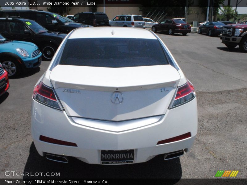 White Diamond Pearl / Taupe 2009 Acura TL 3.5