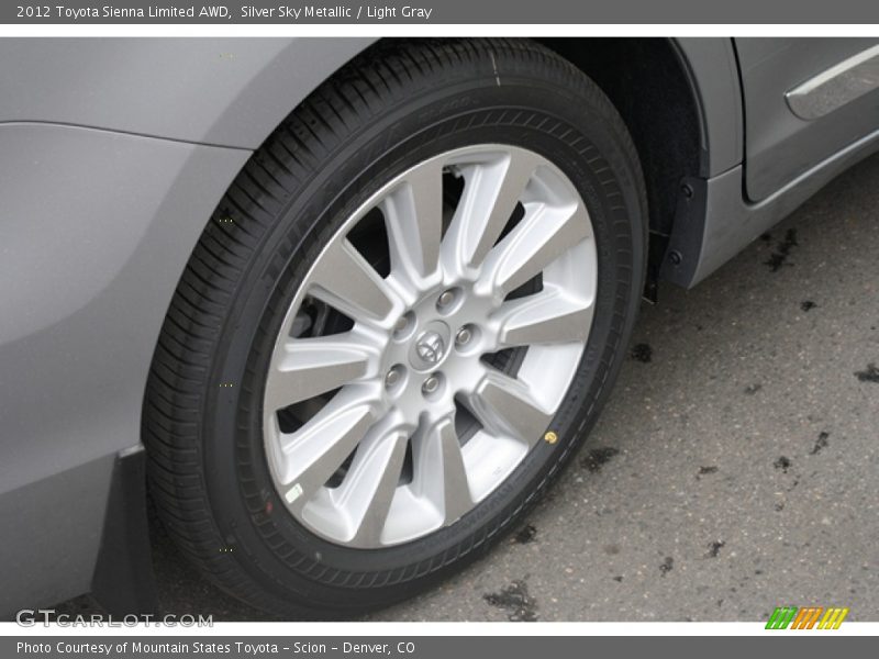 Silver Sky Metallic / Light Gray 2012 Toyota Sienna Limited AWD