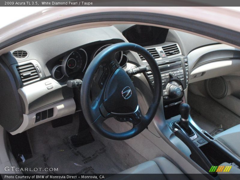 White Diamond Pearl / Taupe 2009 Acura TL 3.5