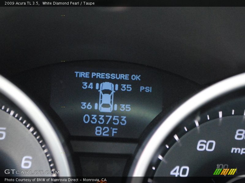 White Diamond Pearl / Taupe 2009 Acura TL 3.5