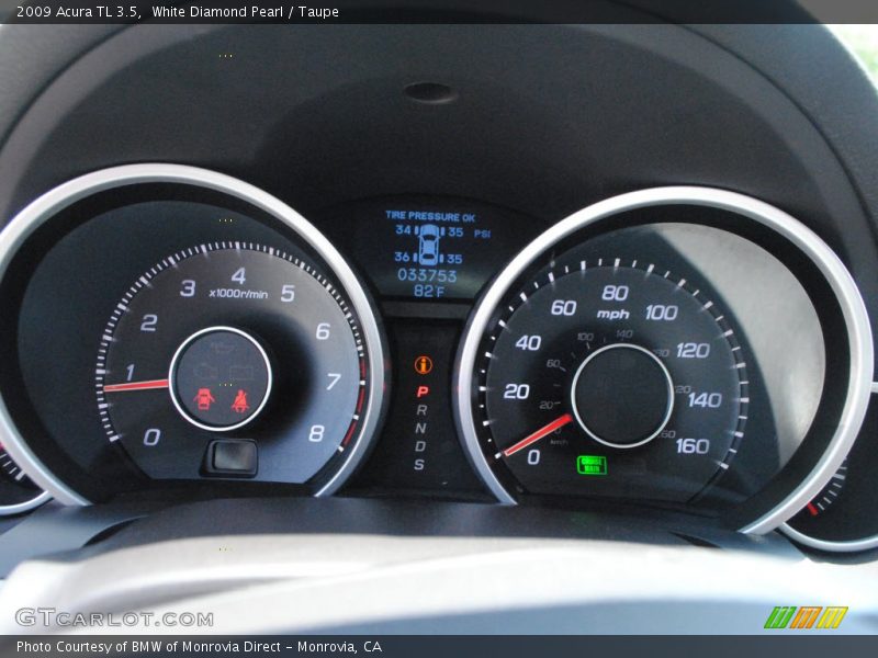 White Diamond Pearl / Taupe 2009 Acura TL 3.5