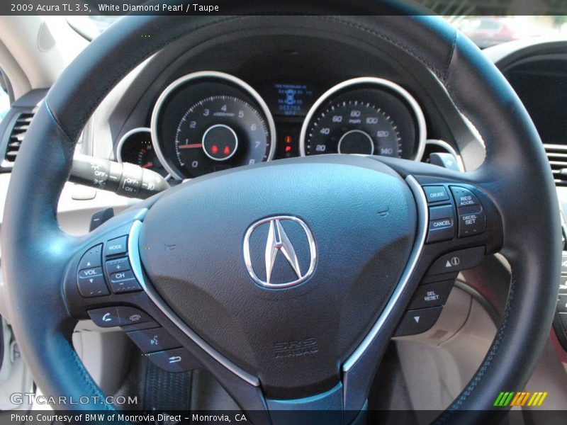 White Diamond Pearl / Taupe 2009 Acura TL 3.5