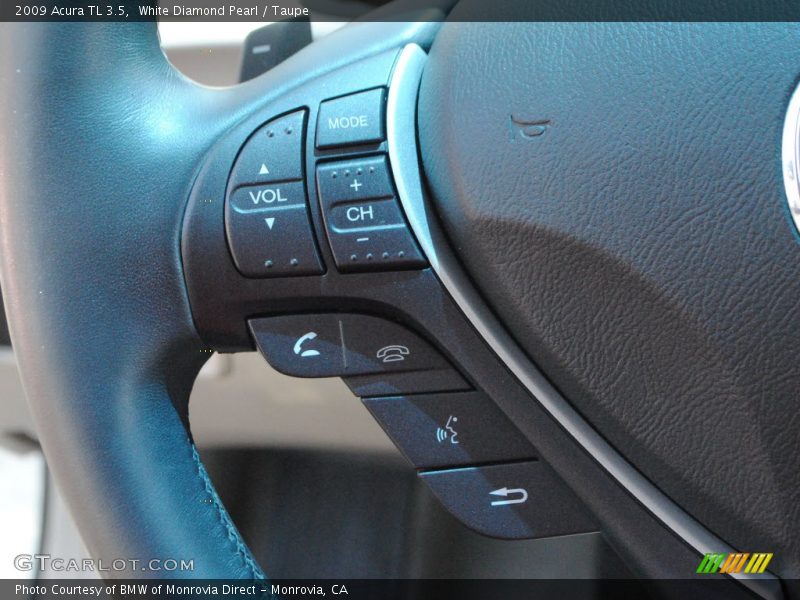 White Diamond Pearl / Taupe 2009 Acura TL 3.5