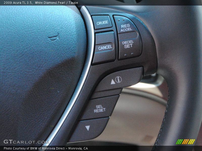 White Diamond Pearl / Taupe 2009 Acura TL 3.5