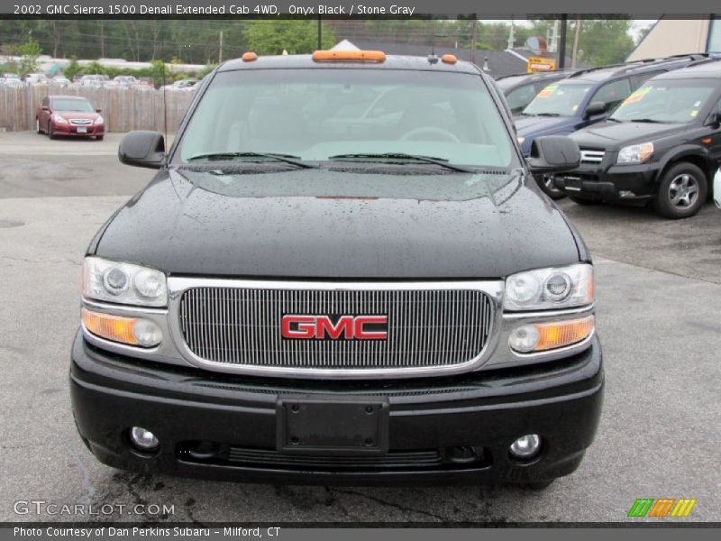 Onyx Black / Stone Gray 2002 GMC Sierra 1500 Denali Extended Cab 4WD
