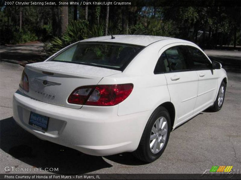 Stone White / Dark Khaki/Light Graystone 2007 Chrysler Sebring Sedan