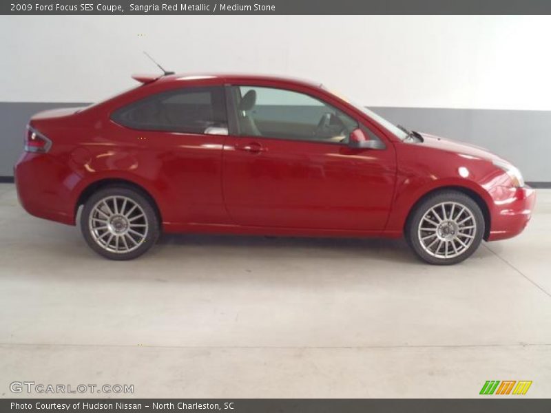Sangria Red Metallic / Medium Stone 2009 Ford Focus SES Coupe