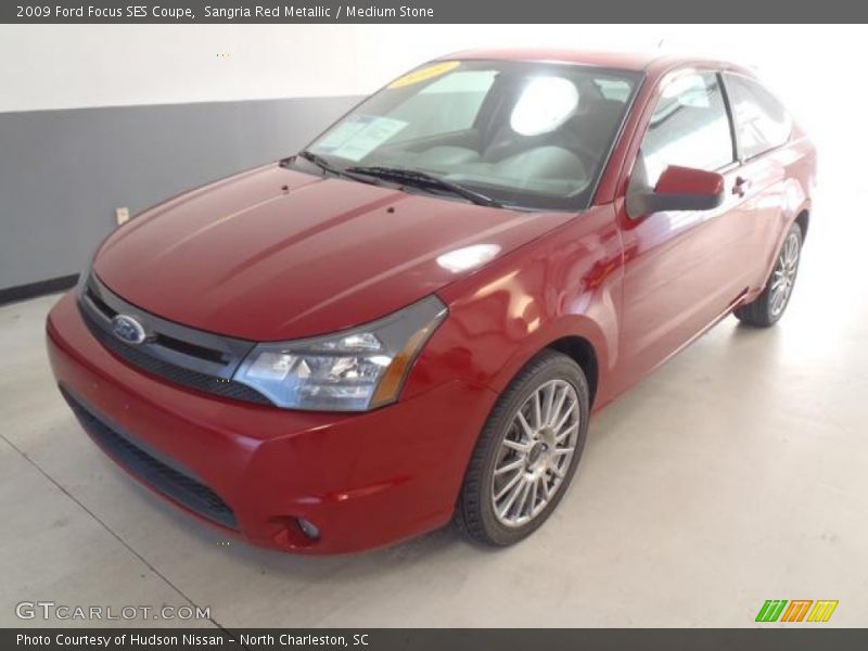 Sangria Red Metallic / Medium Stone 2009 Ford Focus SES Coupe