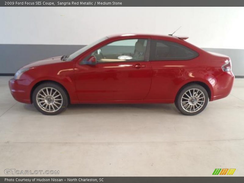 Sangria Red Metallic / Medium Stone 2009 Ford Focus SES Coupe