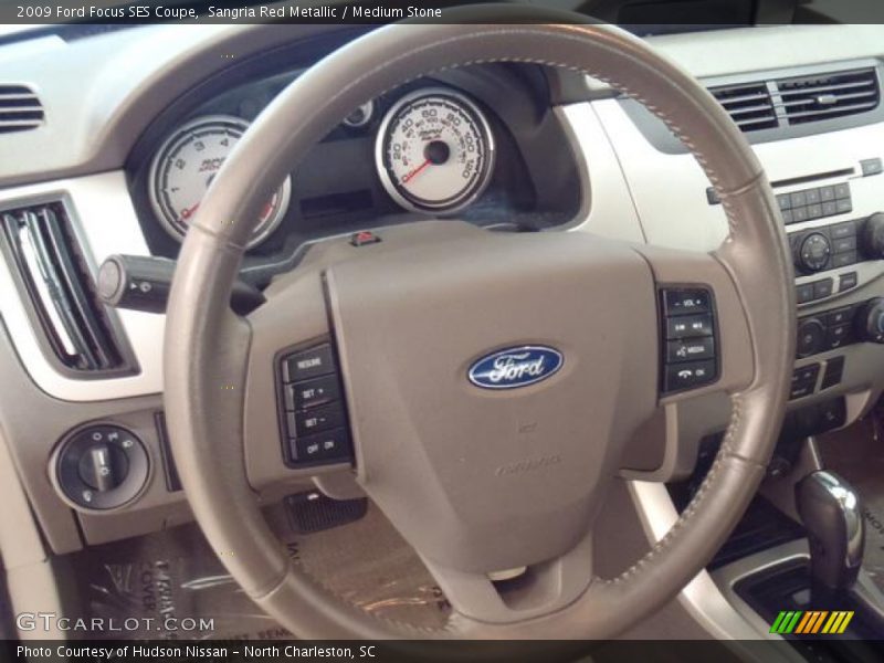 Sangria Red Metallic / Medium Stone 2009 Ford Focus SES Coupe