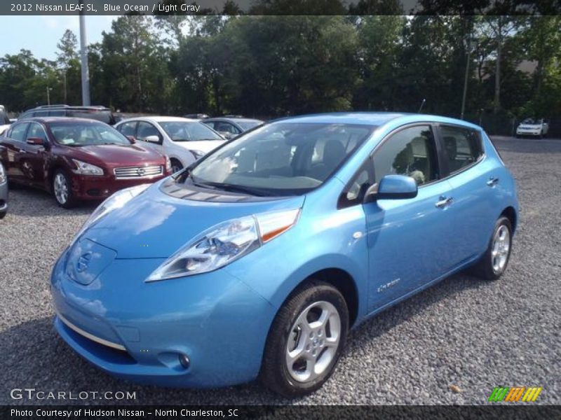 Blue Ocean / Light Gray 2012 Nissan LEAF SL