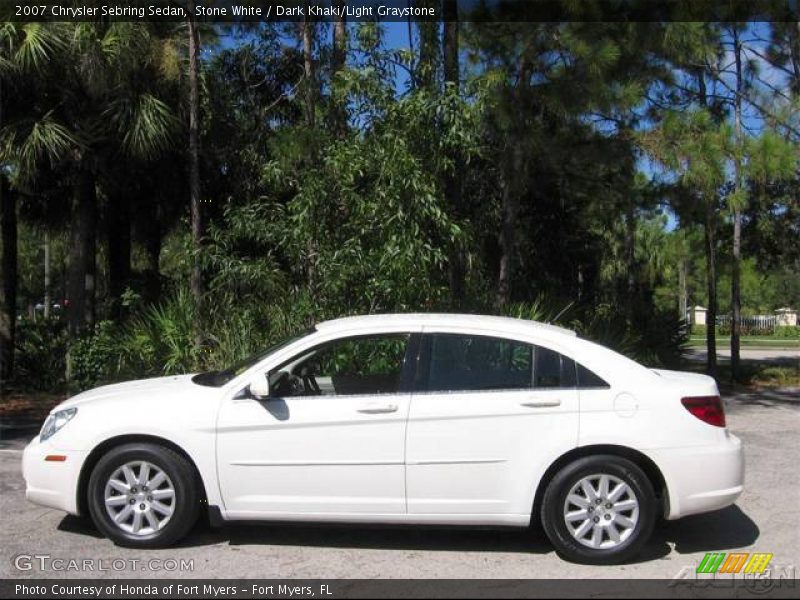 Stone White / Dark Khaki/Light Graystone 2007 Chrysler Sebring Sedan